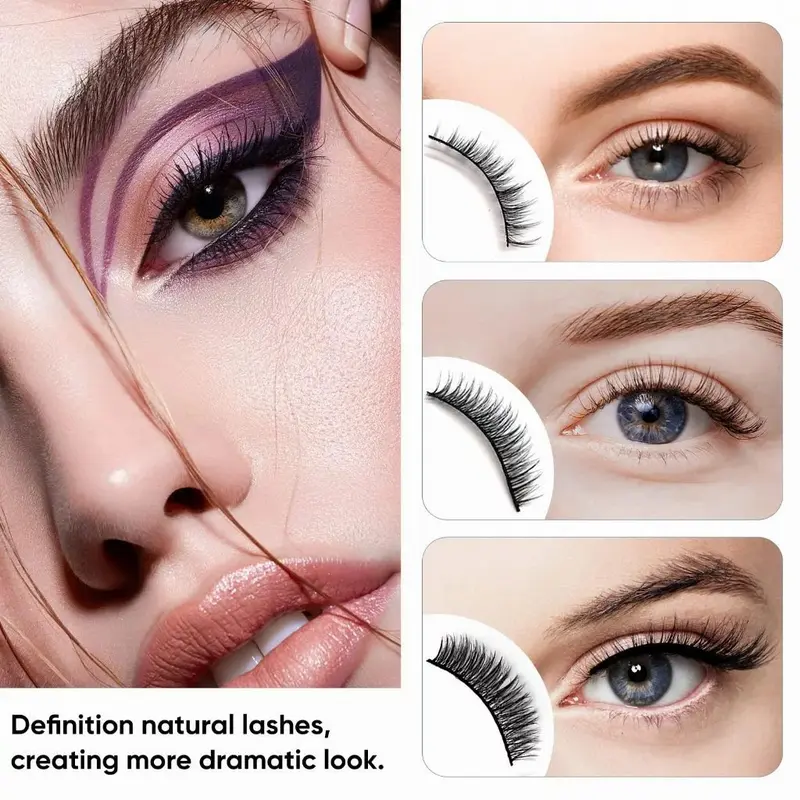 Eyelash extensions bulu mata palsu dengan lem free glue perekat 3D magnetic langsung tempel untuk natural Latina cosplay ala korea look cetar 3