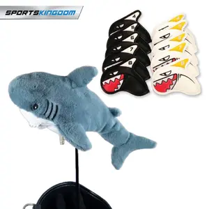 Ready Headcover Shark Iron Sarung Golf 9 Piece Leather