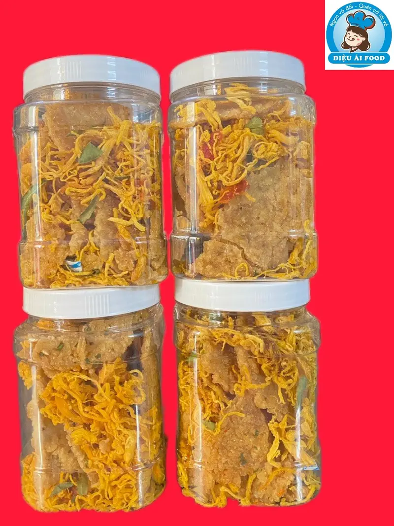 COMBO 4 Hộp cơm cháy khô gà 300g/1h food ăn vặt Snack Thức Ăn Cay