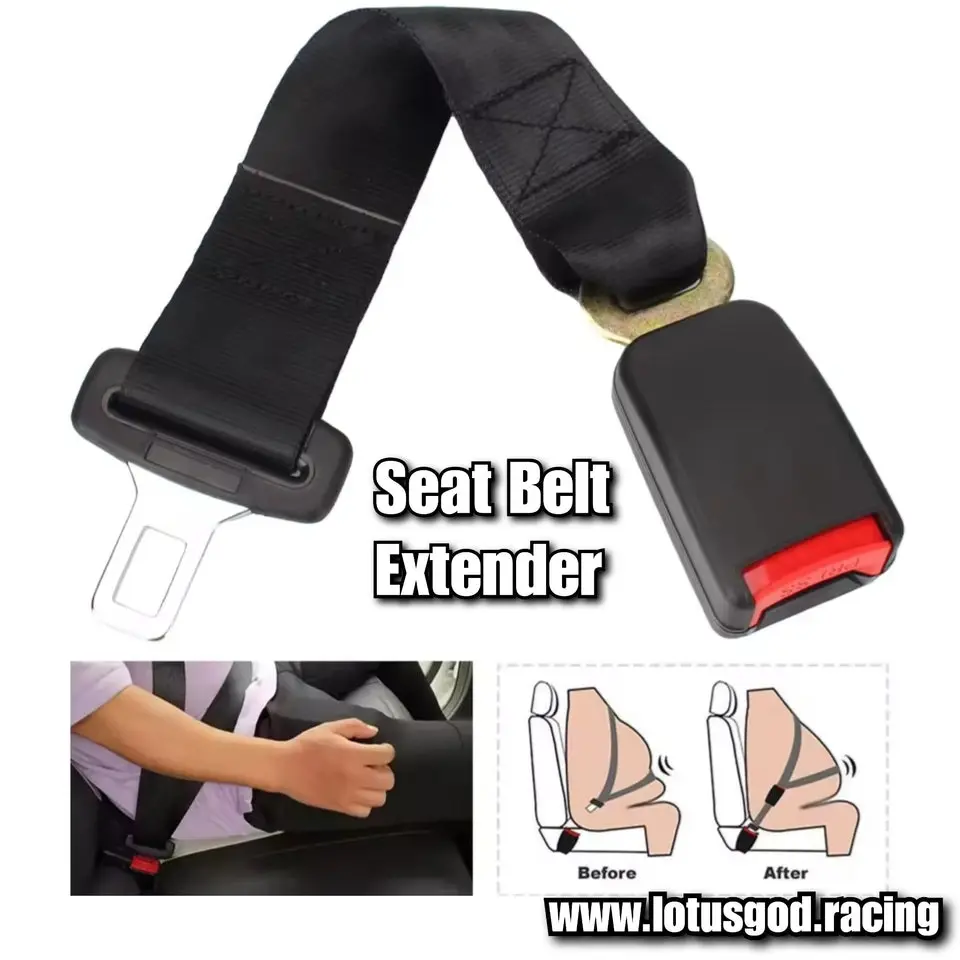 Universal Safety Seat Belt Extender Clip Extension Fasteners Buckle 40cm for Pregnant Women and Big Size People - 20-22mm Tongue Adapter
