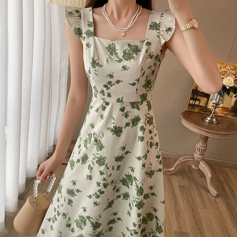 958-green floral