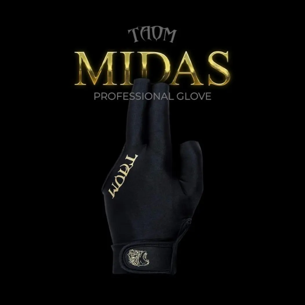 Găng tay bida hở ngón Taom Midas chính hãng.