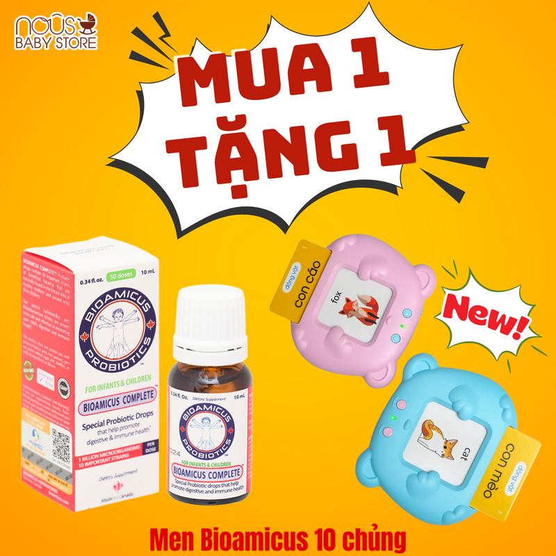   Mua 1 tặng 1  Thực phẩm bổ sung lợi khuẩn men vi sinh 10 chủng BioAmicus Complete Lọ 10ml - Nhập khẩu hàng chính hãng Cho Bé 