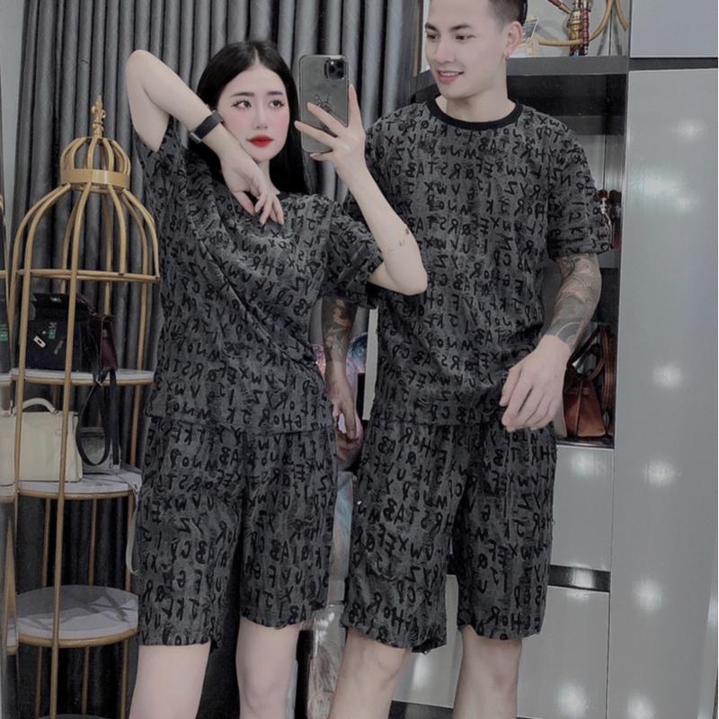 Set Bộ áo kèm quần vải Nhung Rách Phối Nhiều Chữ Cái Độc Lạ Thời Trang NAMLEE 8