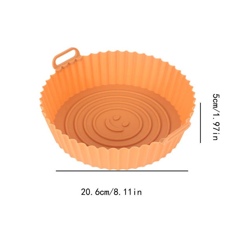 Silicone Air Fryer Liner, 1 Count Round Reusable Heat Resistant Air Fryer Basket, Household Air Fryer Liner for Home Kitchen 2