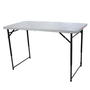 INTERIO - Meja Makan Lipat Folding Table Outdoor White LORENZA