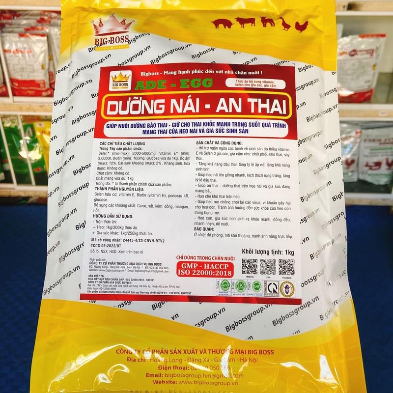 Dưỡng nái an thai giúp thai phát triển tốt đồng điều, khỏe mạnh, nặng cân, nái khỏe sữa tốt heo, trâu bò dê cừu gói kg 2