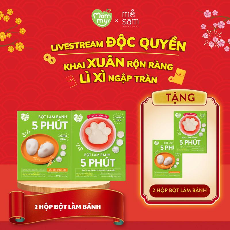 DATE 30 NGÀY [Mămmy x Mesamreview] [MUA 2 TẶNG 2] Combo 2 Bột làm bánh trộn sẵn Mămmy (bánh Panna Cotta, Pudding )