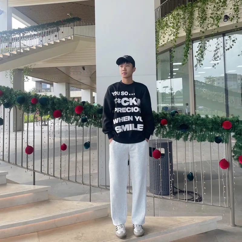 Quần Nỉ 2 Da From Suông Nam Nữ Track Pants [DYNG STORE] 1