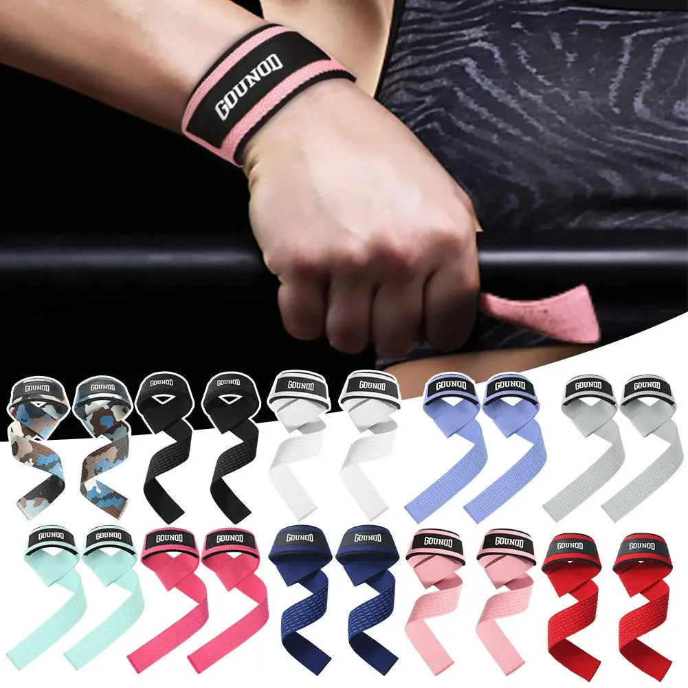 Weightlifting Straps Anti-Slip Silicone Lifting Wrist Straps Strength Training Hand Grips Wrist Support