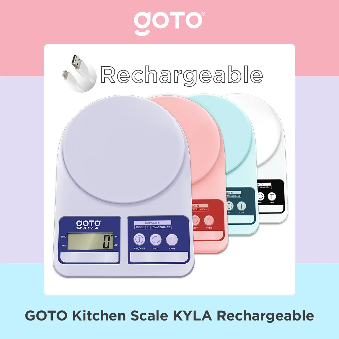 [COD] Goto Kyla Kitchen Scale Timbangan Bumbu Dapur Kue Digital Charge LED