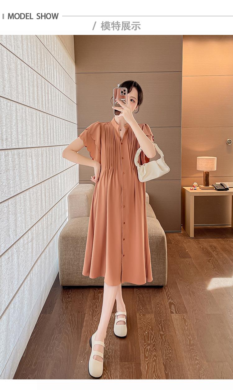 Product Introduction of E69990# Postpartum Embroidery Plus Size Womens Dresses Summer New Arrival Pregnancy Clothes Pregnant Mid-Long Breastfeeding Dress 7