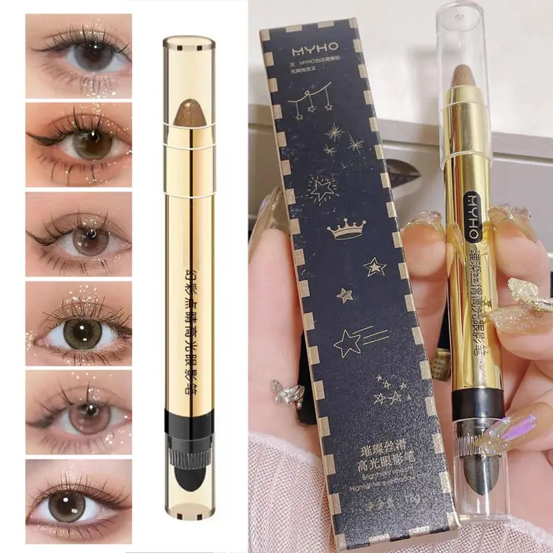 Double-side Lying Silkworm Pen Long Lasting Glitter Stick Shadow Tools Silkworm Eye Makeup Eye M3V7 1
