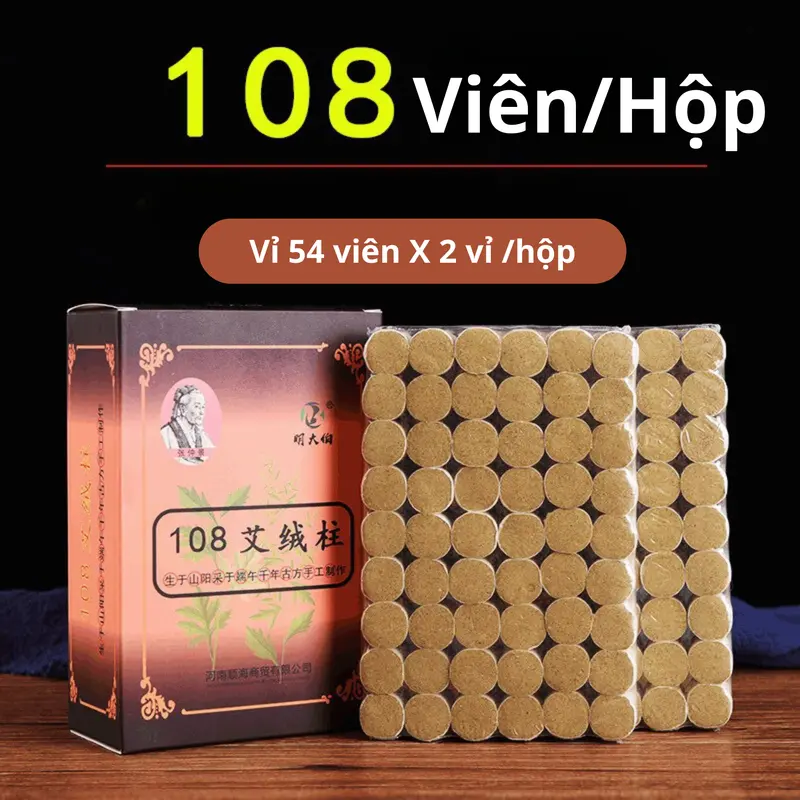 Một Hộp Ngải Cứu 108 Đoạn - Ngải 108 Đoạn Cao Cấp 5 năm 1