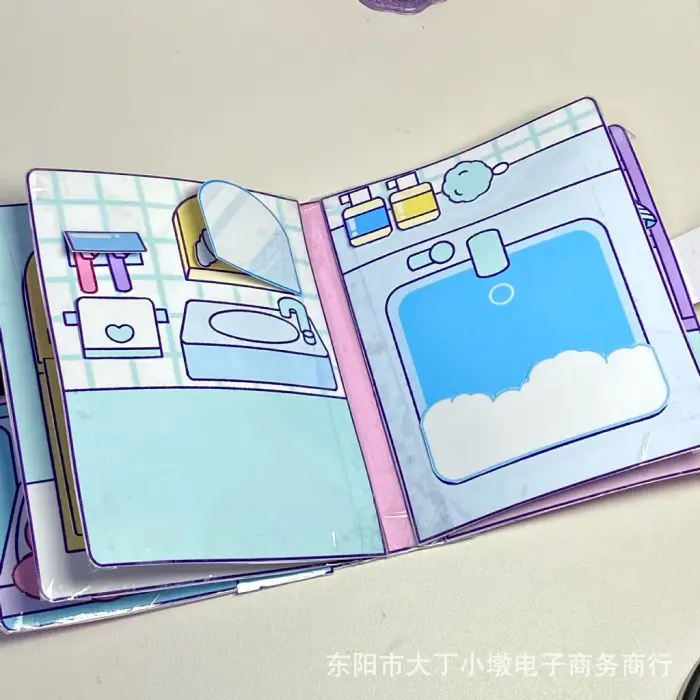 Buku Mainan Edukasi Sanrio Buatan Rumah Sanrio DIY Cool Book Paper Dol