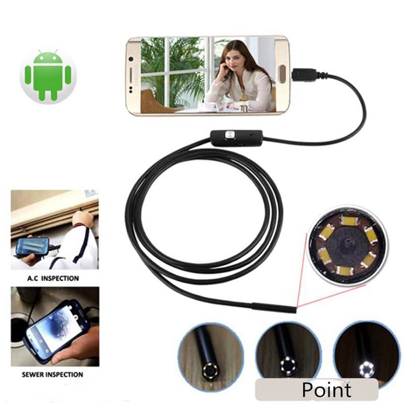 Camera nội soi mini 5m cho điện thoại Android và máy tính ống kính 5.5mm 6 LED…