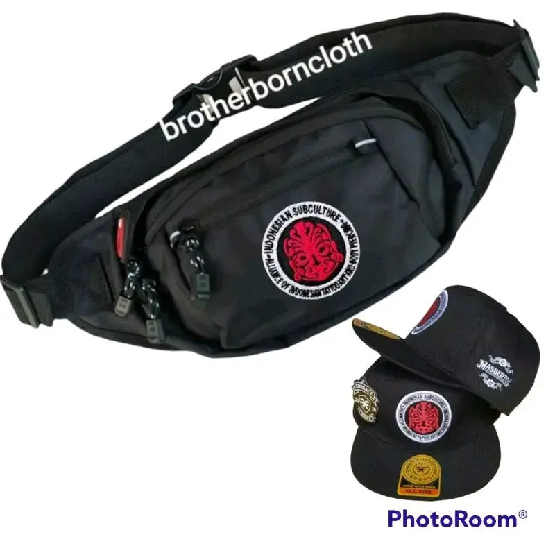 Tas Selempang Pria Masberto Logo Bordir