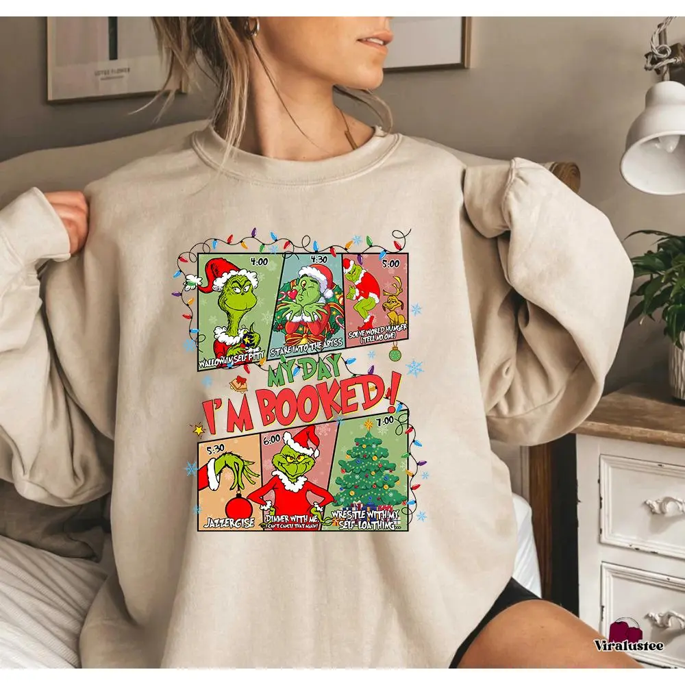 Vintage Im Book Grinch Schedule Sweatshirt , Christmas Gift For Your Family  Jumper