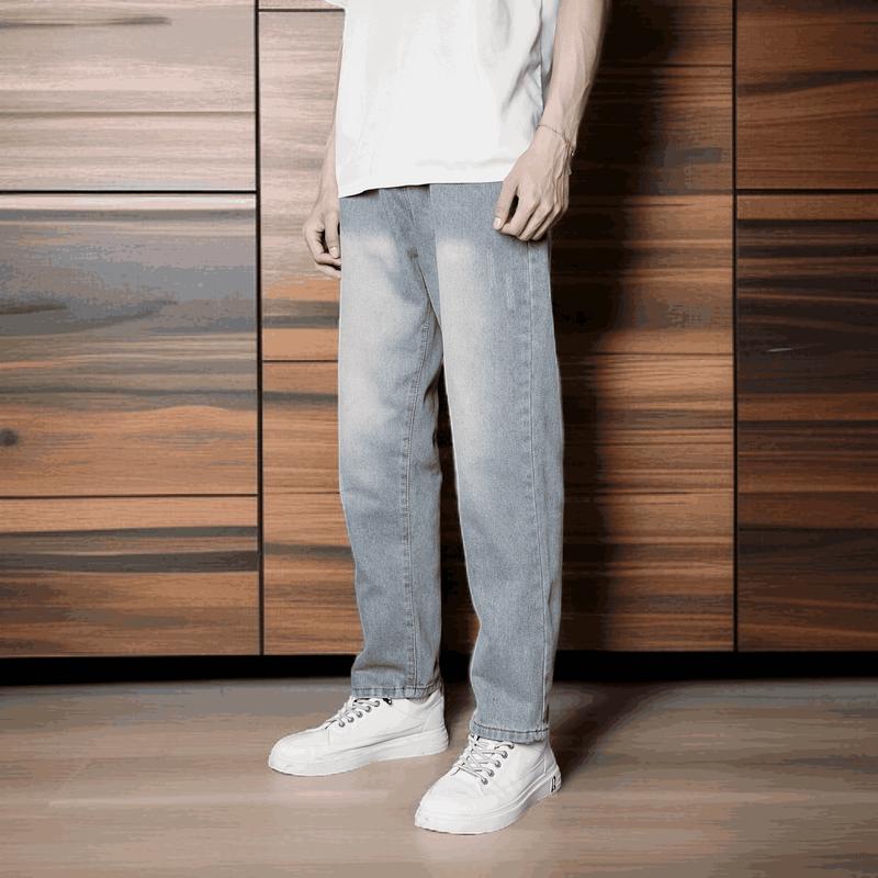 Product Introduction of Quần bò ống suông chất jean nam dáng baggy màu xanh đen xám phom rộng Menswear Denim Pants Có Túi Ong 20