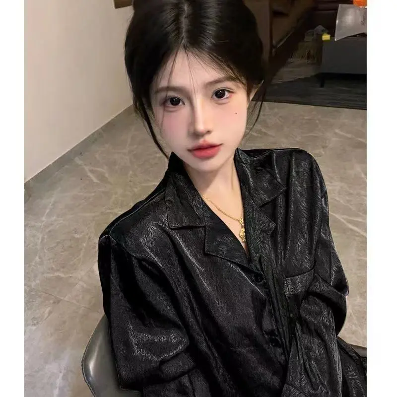Bộ Đồ Ngủ Lụa Lạnh Dành Cho Phụ Nữ, Bộ Sưu Tập Mùa Xuân Và Mùa Thu, Phong Cách Ins Mỏng, Dài Tay, Thích Hợp Cho Học Sinh, Bộ Đồ Mặc Nhà, Có Thể Mặc Ngoài Trời, Bán Chạy Trên Internet