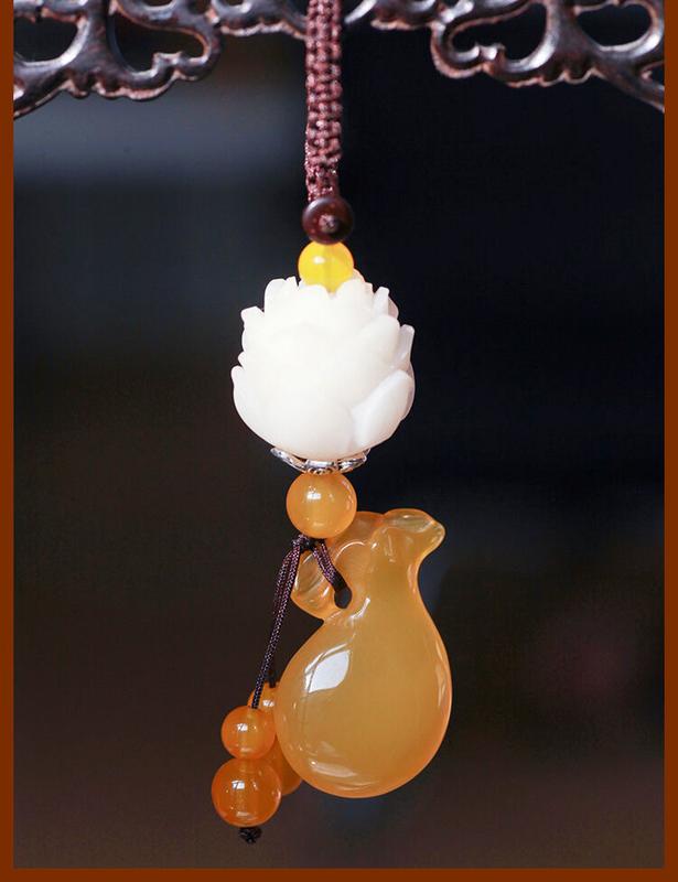 Product Introduction of Mặt Dây Chuyền Chìa Khóa Ô Tô, Thiết Kế Hoa Sen Bồ Đề, Làm Bằng Chalcedony, Quà Tặng Sáng Tạo, Móc Chìa Khóa, Thích Hợp Cho Nam Và Nữ, Thời Trang, Đồ Trang Trí Túi Cao Cấp Móc Chìa Khoá Móc Khoá 23