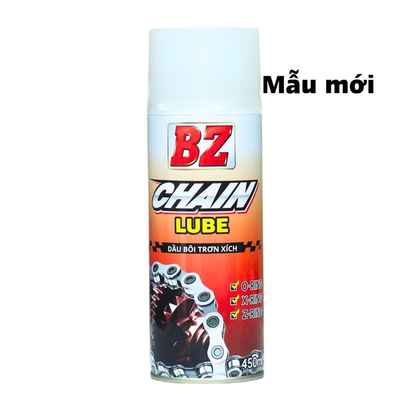 Dưỡng sên xích BZ 450ml - Bôi trơn nhông xích tải xe máy, tăng tuổi thọ nhông xích, tránh tính trạng rỉ sét
