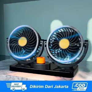 MKC KIMISO Kipas Angin Mobil Car Cooling Double Fan Kipas Angin Mobil 12 Volt