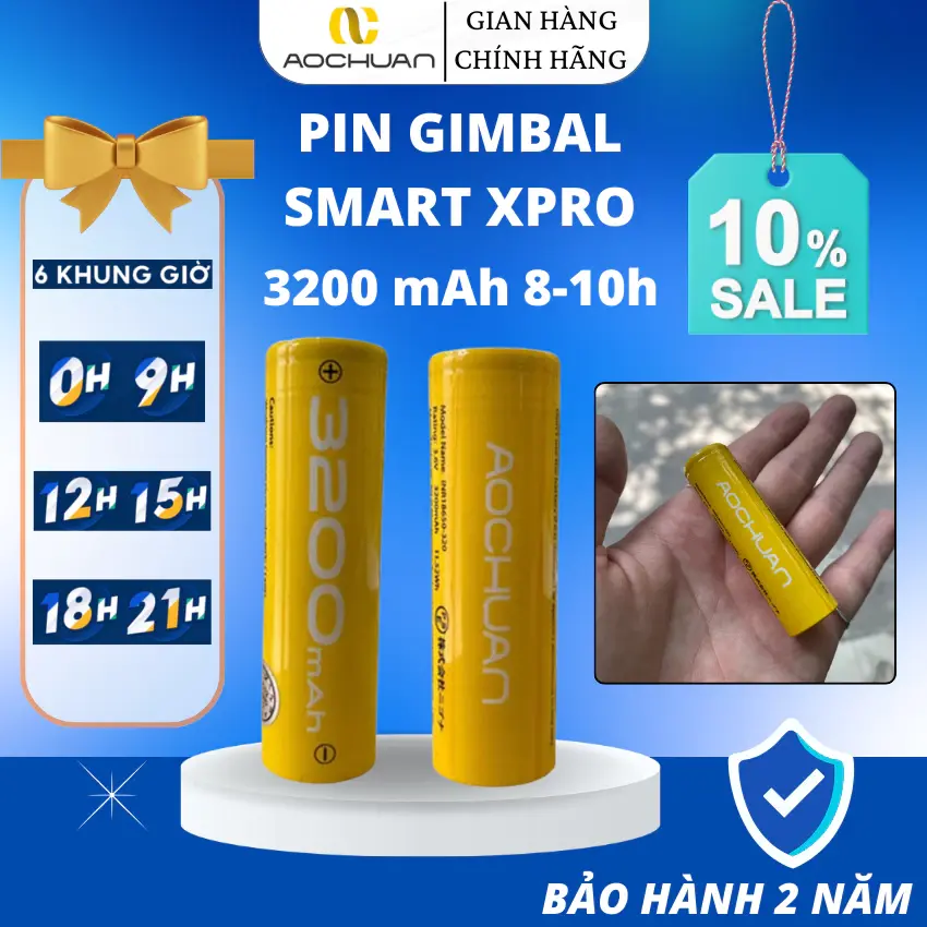 Pin dự phòng Gimbal Smart X Pro Chính Hãng AOCHUAN dung lượng 3200mAh