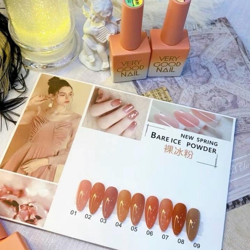 Set sơn thạch VERY GOOD NAIL 9 màu. Tặng kèm bảng màu sơn gel làm nail Nữ
