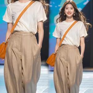 ชุดกางเกงแขนสั้นลำลองสำหรับผู้หญิง ทันสมัย เหมาะสำหรับชุดฤดูร้อนใหม่