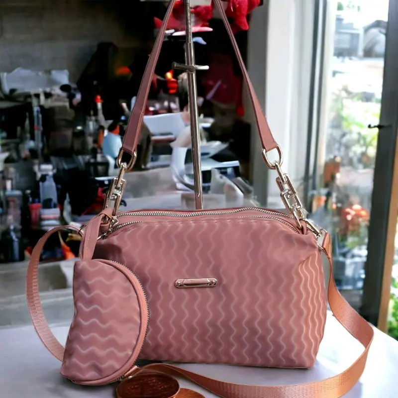 Tas Selempang Wanita Madenaa 2Resleting Free Dompet Kerang Imut Terbaru 1
