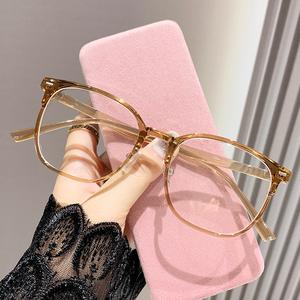 Gương Chống Ánh Sáng Xanh, Siêu Nhẹ, Mặt Không Trang Điểm, Thích Hợp Cho Khuôn Mặt To Và Mỏng, Gọng Kính Cận Thị Có Độ, Hộp Mới, Không Cần Mua, Có Thể Dùng Làm Kính