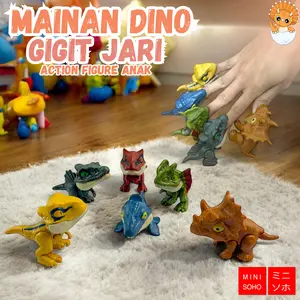 Mainan Dinosaurus Gigit Jari Dino Infested Figure Biting Dinosaurus
