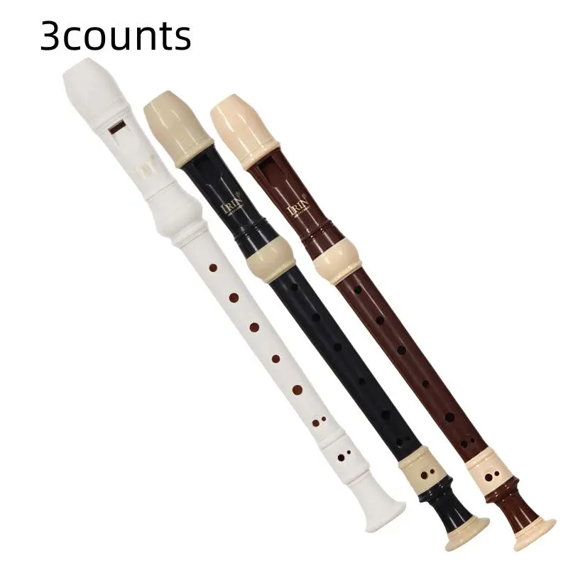 Baroque Flute, 3 Counts/set 8 Hole Flute, Musical Instrument for Beginners, Students, Plastic Flute for Home School Office 0
