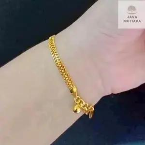 PERHIASAN WANITA GELANG TANGAN PREMIUM TERBARU MOTIF TIKAR ANTI KARAT KUALITAS PREMIUM