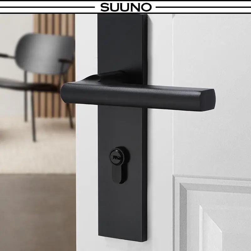 door knob Set Aluminum door lock door knob Thickened bathroom door lock aluminum bathroom door lock Bedroom lock Hardware Alloy Steel Aluminium Kunci Pintu