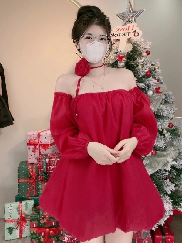  Đầm - Váy Dự Tiệc Babydoll Voan tơ nến hàn tà bí dễ thương sang chảnh D72 Nữ 