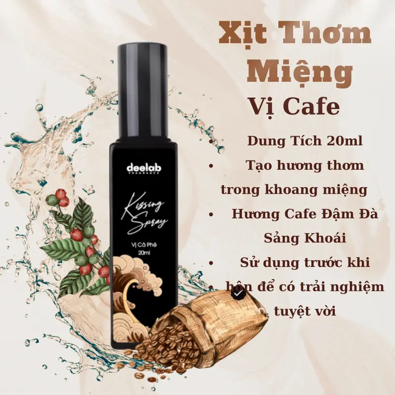 Xịt Thơm Miệng Kissing Spray 20ml Hương Trái Cây, Mát Lạnh, Ngọt Ngào Thơm Mát. 3