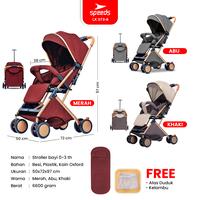 Gambar SPEEDS Stroller Kereta Dorong Portabel Anak Bayi Kelambu Cover Kursi Perlengkapan Fitur Lengkap Premium LX 073-6 - 1 BIRU dari Calary Toys Kota Surabaya 3 Tokopedia