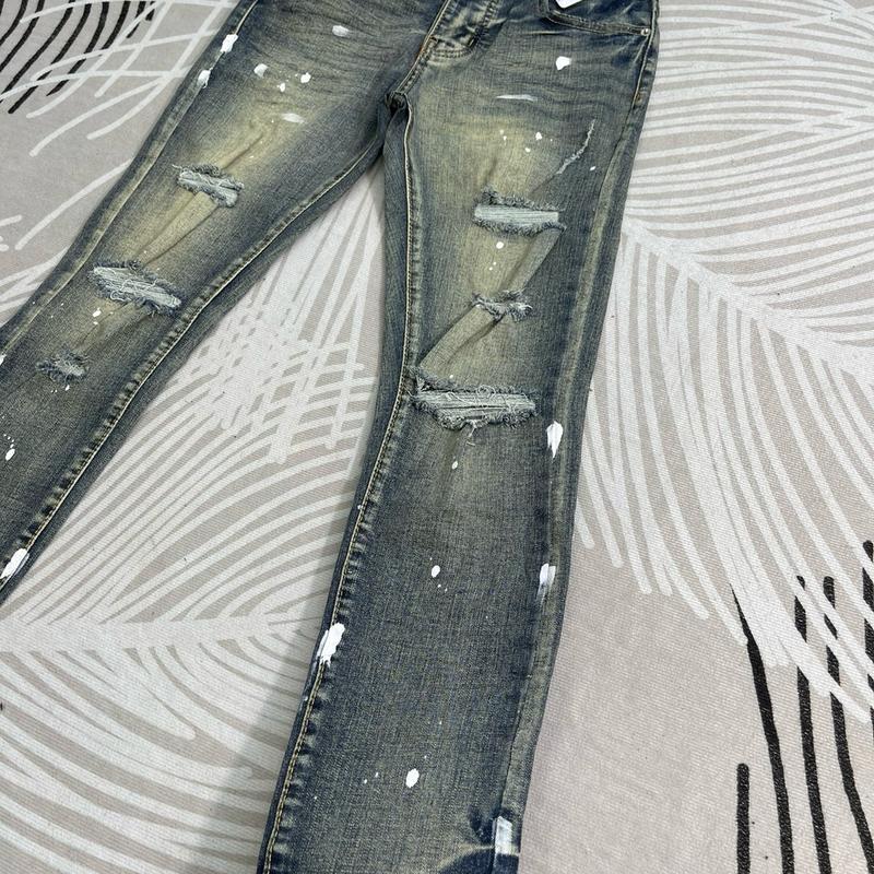 quần jeans pơ pồ trơn màu bẩn vẩy sơn trắng( mác lụa ) 4 cúc được ktra hàng Na