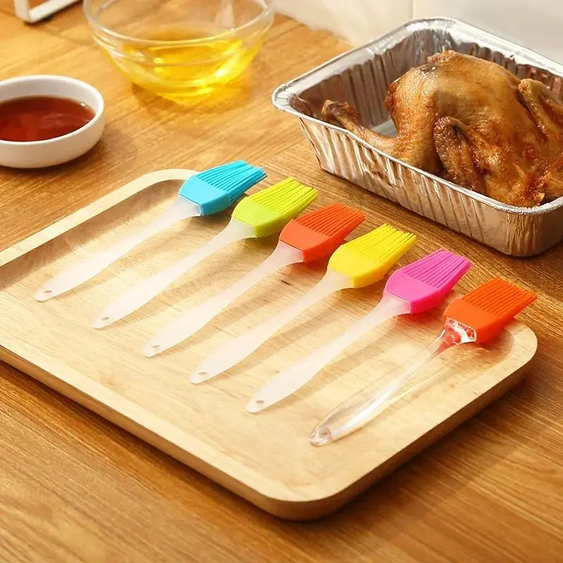 1pcs Silicone Portable Barbecue Baking Pan Oil Brush BBQ Split High Temperature Resistant Bread Butter Cooking Brush Kitchen Tools
