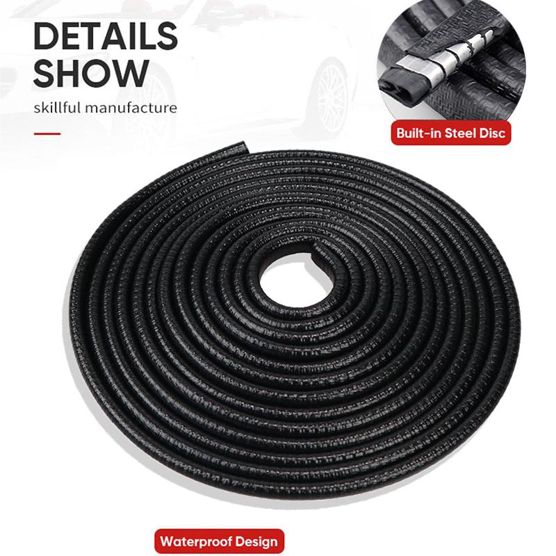 Product Introduction of 2/3/5M Car Door Anti Collision Strip with Steel Disc Bumper Trim Edge Scratch Protector Strip Sealing Guard Styling Car Decor 15