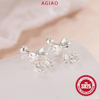 Gambar AGIAO Anting-anting 925 Hipoalergenik Pita Lily Of The Valley Putar Anti-Hilang Untuk Wanita - perak dari A.GIAO.ID Kab. Gresik 3 Tokopedia