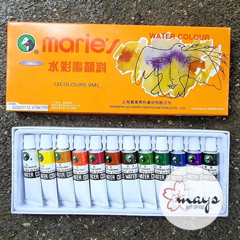 Cat Air Maries Watercolor 18x5ml dan 12 x 5ml / CatLukis Maries 18  dan 12 Warna / Watercolour E1327 3