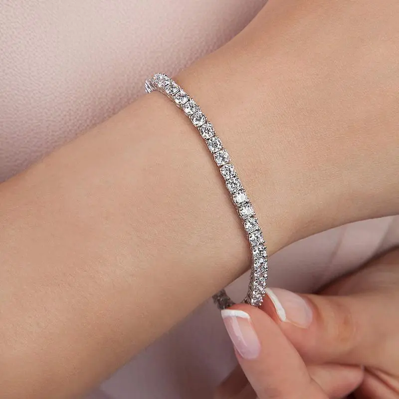New Copper Bracelet Cold Wind Multi-Row Full  Micro-Encrusted Zircon Bracelet Bracelet