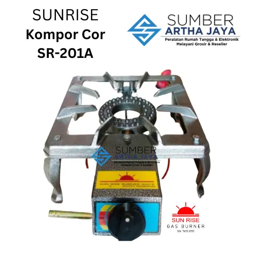 SUNRISE Kompor Cor / Kompor Api Seribu 1 Tungku SR-201A Tekanan Rendah Besi 3