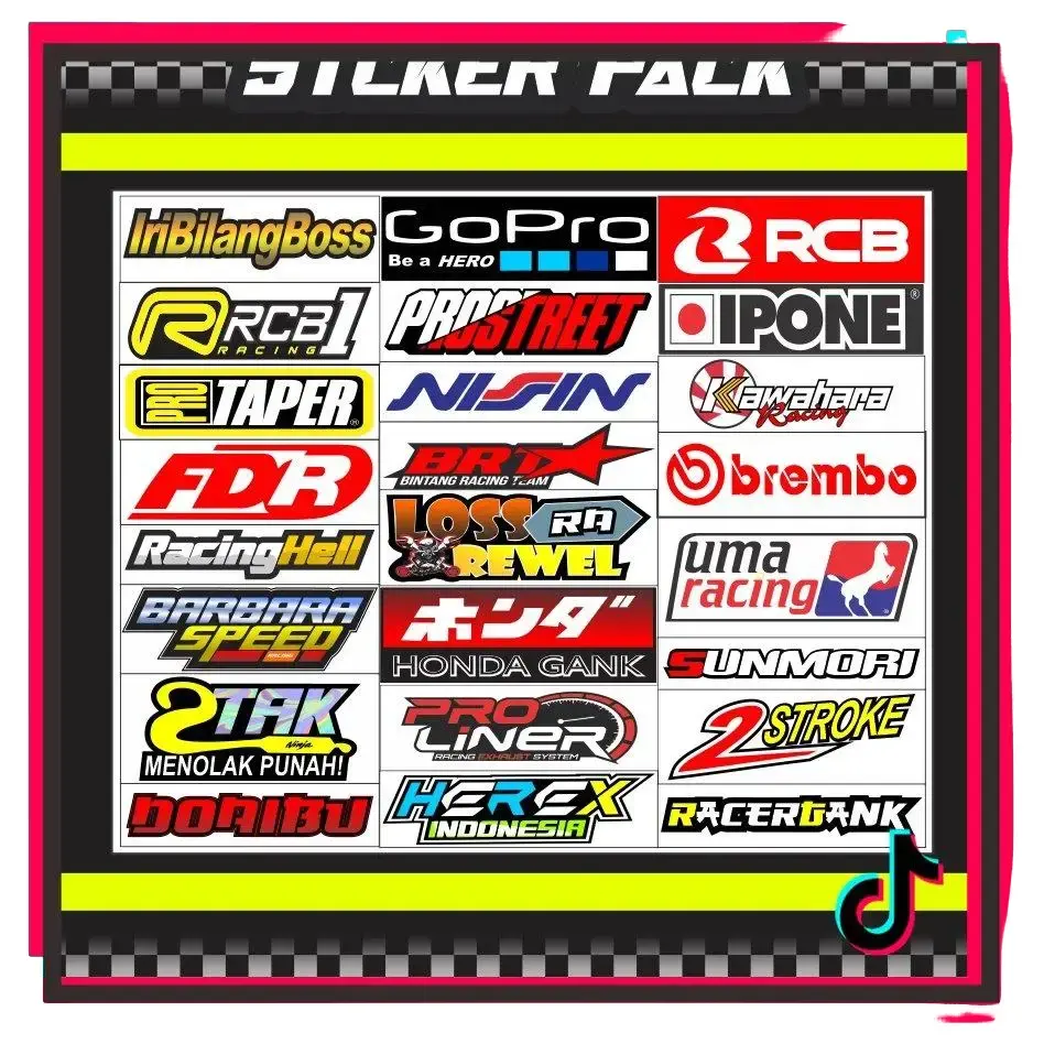 Sticker Stiker Pack Logo Emblem Racing Sponsor Prostreed Ipone Hologram ...