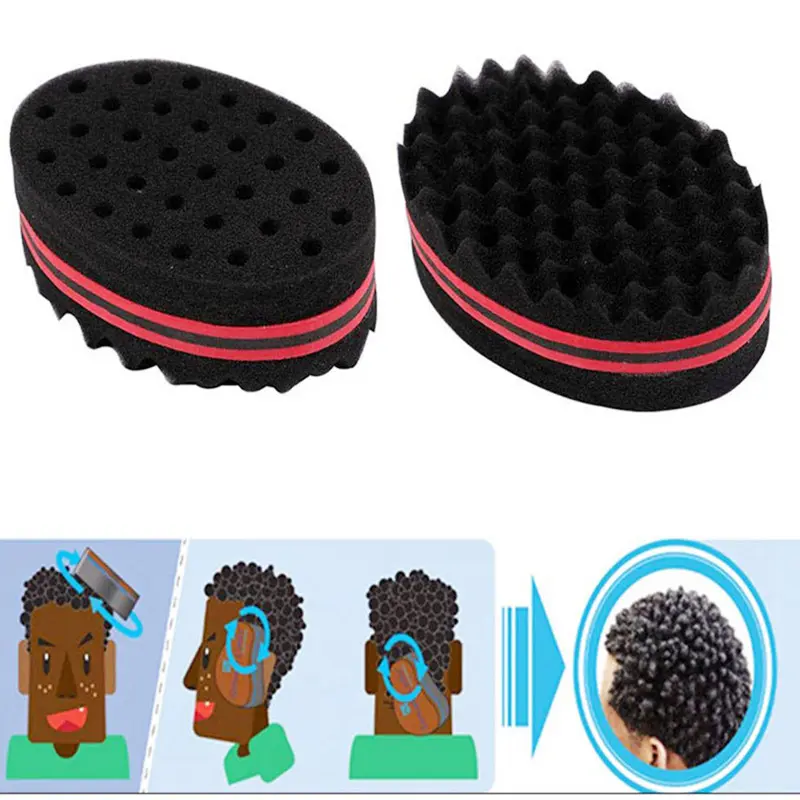 Black Man Hair Braider Twist Sponge Fir Afro Dreadlocks Curl Brush Sponge Barber