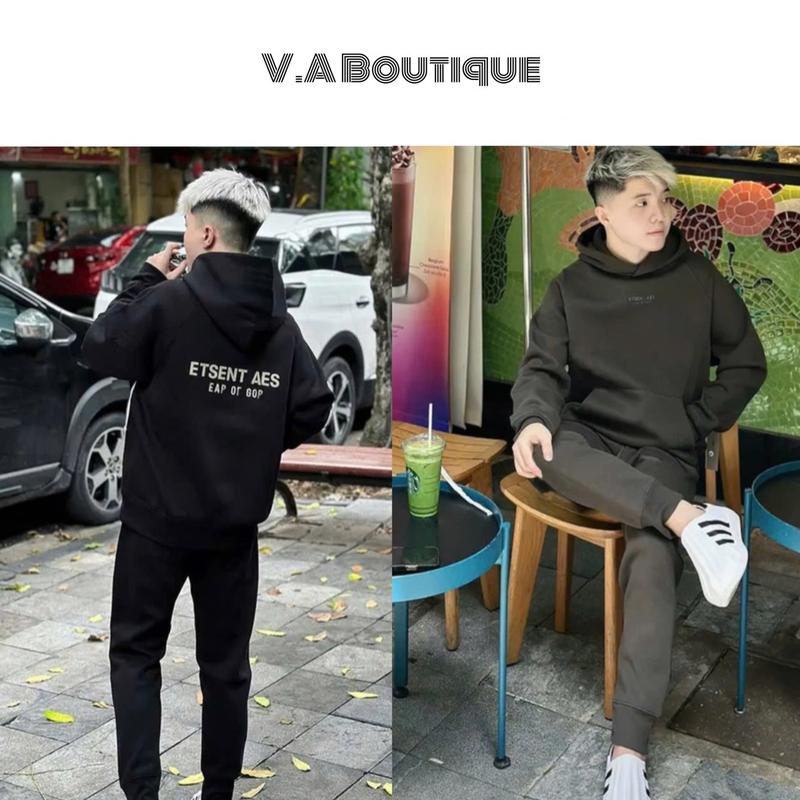 [ Xả Kho Đón Tết ] Bộ Hoodie Ẹt : Chất Nỉ Chân Cua Dày Dặn . New 2024 Nam 0