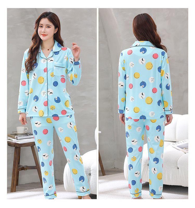 Product Introduction of Bộ Đồ Ngủ, Cao Cấp, Dành Cho Nữ, Mùa Xuân Và Mùa Thu, Dài Tay, Bộ Đồ Cardigan, Phong Cách Hàn Quốc, Thiết Kế Ngọt Ngào, Ngoại Cỡ, Thích Hợp Cho Mùa Thu Và Mùa Đông, Đồ Mặc Nhà 23
